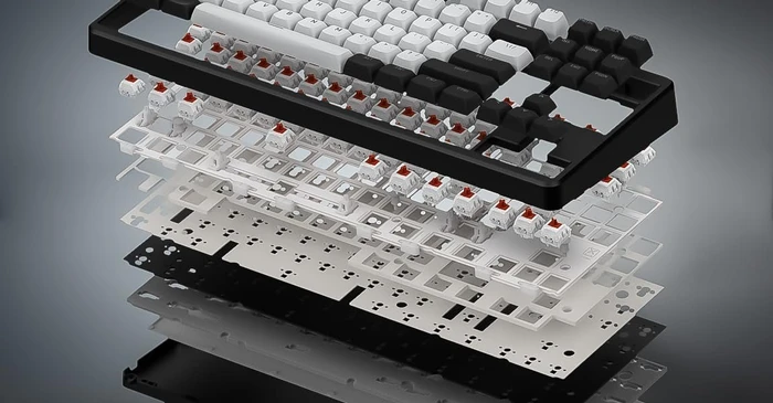 Hator Rockfall 3 TKL Wireless, PBT, weiß/schwarz, LEDs RGB, Aurum Lemon, USB/Bluetooth, DE