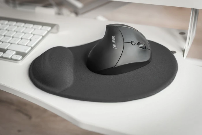Digitus Ergonomisches Mauspad mit Handballenauflage, 225x180mm, schwarz