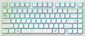 Dark Project ALU81A Terra Nova Wireless Gaming Keyboard, weiß, LEDs RGB, g3ms Moonstone, USB/Bluetooth, US
