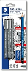Staedtler Pigmentliner 308 Artist Set schwarz