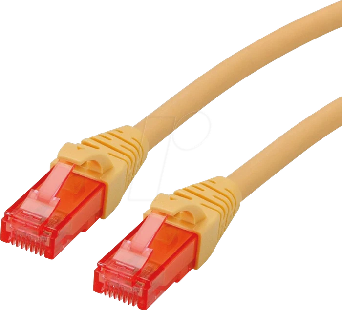 Roline / Secomp GHMT Patchkabel, Cat6, U/UTP, RJ-45/RJ-45, 2m, gelb