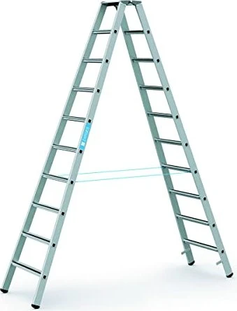 Zarges Saferstep B Alu gebördelt 2-tlg. Stehleiter, 2x 10 Stufen
