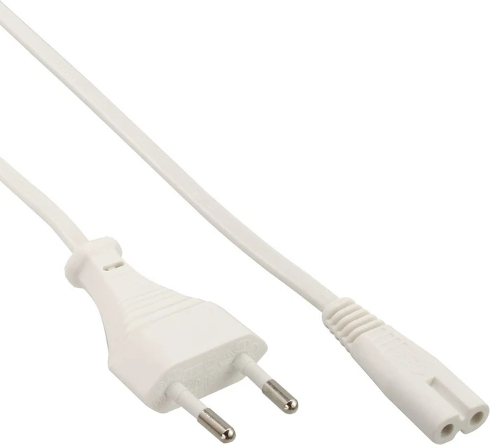 InLine Netzkabel, Eurostecker auf C7 Stecker, weiß, 0.5m