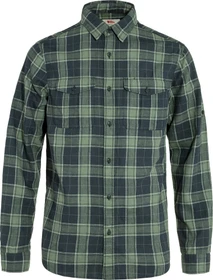 Fjällräven Övik Travel Hemd langarm dark navy/patina green (Herren)