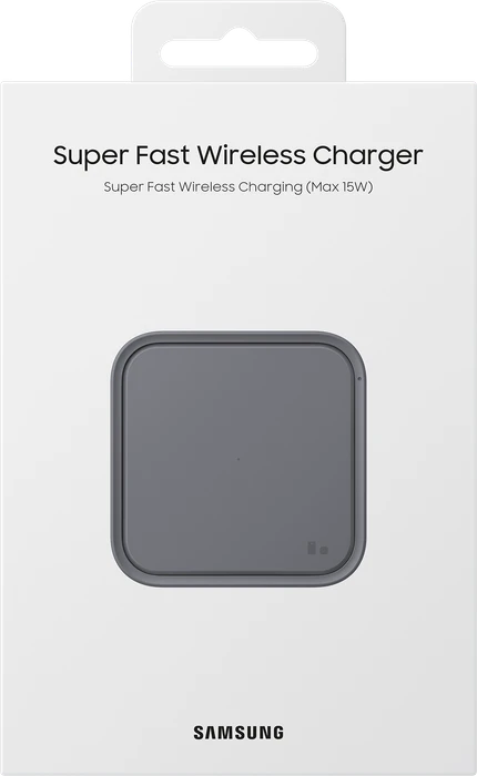 Samsung Super Fast Wireless Charger mit Schnellladeadapter Dark Gray