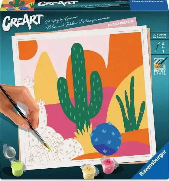 Ravensburger Malen nach Zahlen CreArt Bunte Kakteen