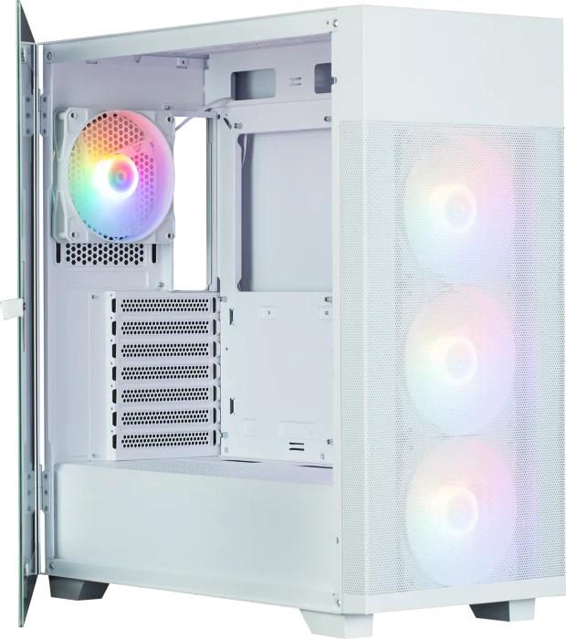 Zalman S5 Neo White, weiß, Glasfenster