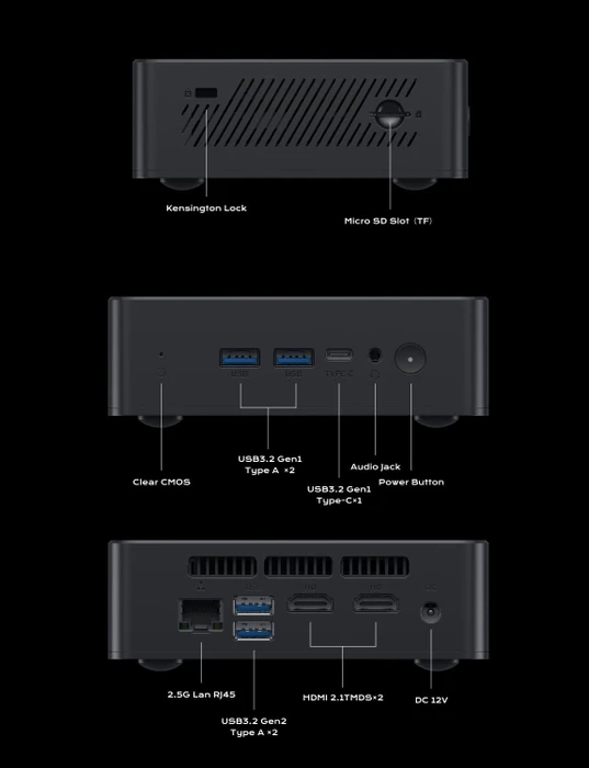 Minisforum UN100P, N100, 16GB RAM, 512GB SSD