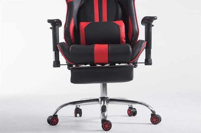 CLP Racing Limit V2 Kunstleder Gamingstuhl mit Fußstütze, schwarz/rot