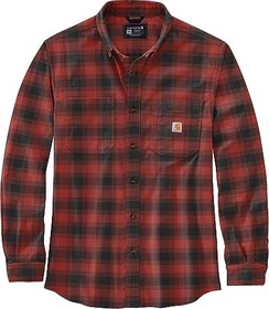 Carhartt Rugged Flex Relaxed Fit Flannel Plaid Hemd langarm red ochre (Herren)