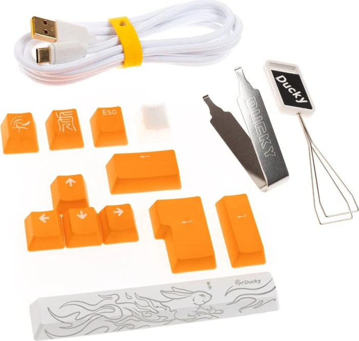 Ducky One 3, Aura White, LEDs RGB, MX SPEED RGB Silver, USB, DE