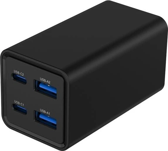 Gembird 4-Port Schnellladegerät GaN USB PD 65W schwarz