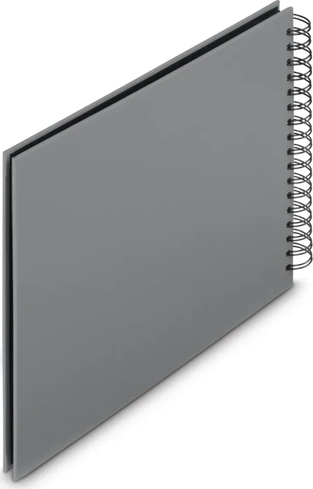 Hama Spiralalbum 28x24, 50 schwarze Seiten, Fine Art Steingrau