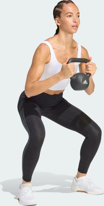 adidas Optime Workout 3-Streifen Tights Hose 7/8 schwarz (Damen)