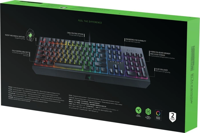 Razer BlackWidow 2019, Razer GREEN, USB, DE