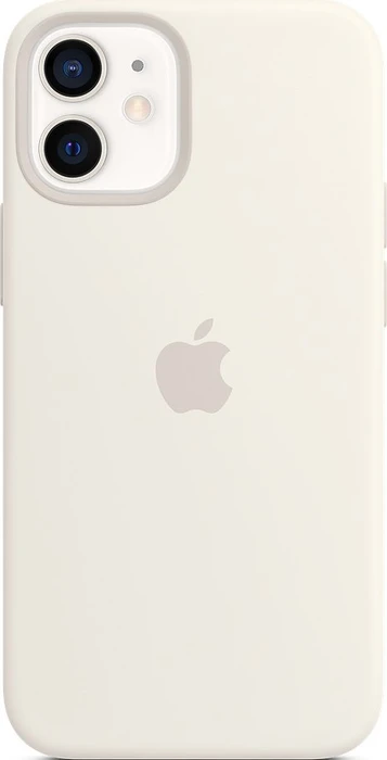 Apple Silikon Case mit MagSafe für iPhone 12 Mini weiß