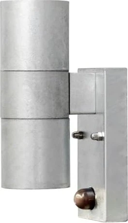 Konstsmide Modena GU10 35W 6.5cm Sensor Wandleuchte 2-flammig silber