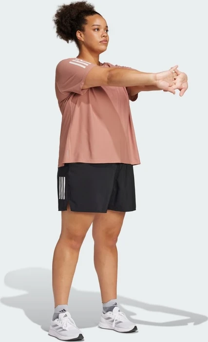 adidas Own The Run große Größen Laufshirt kurzarm warm clay (Damen)