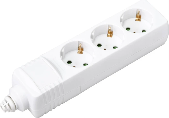 Sygonix Steckdosenleiste ohne Kabel, 3-fach, weiß