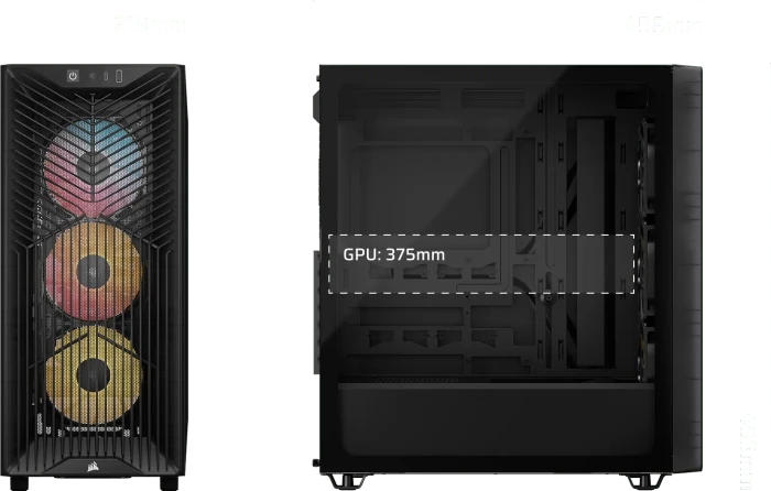 Corsair 3200D RS ARGB Smoke, grau, Glasfenster