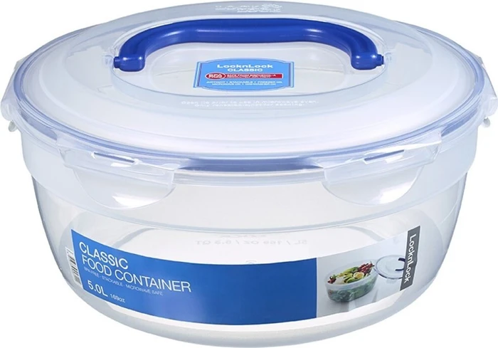 Lock & Lock Salatschüssel HSM948H rund Aufbewahrungsbehälter 5l