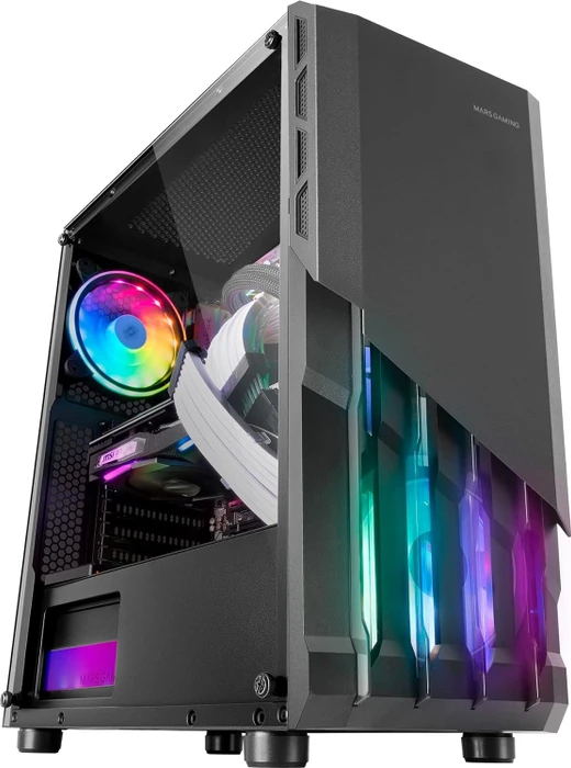 Mars Gaming MC-X2 Black, Glasfenster