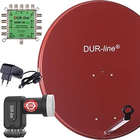 Dura-Sat Dur-line MDA 90 ziegelrot 8 Teilnehmer Komplett-Anlage
