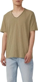 s.Oliver Flammgarnstruktur V-Neck T-Shirt kurzarm olive (Herren)