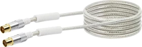 Schwaiger Koaxial Antennenkabel, 1.5m, 110dB, weiß (KVKHD15 531)