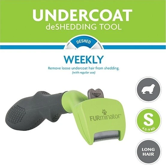 FURminator deShedding Tool für kleine Hunde mit langem Fell, Version 2