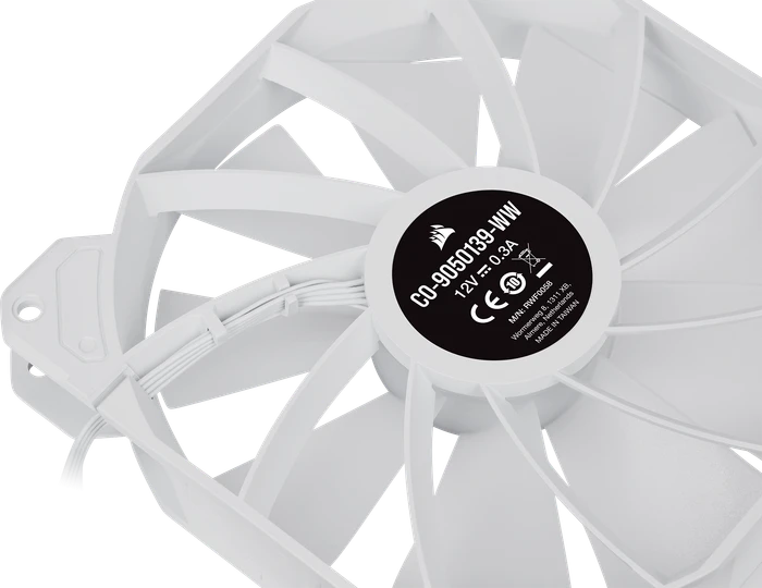 Corsair SP Series iCUE SP140 RGB Elite Dual Fan Kit, weiß, LED-Steuerung, 140mm, 2er-Pack