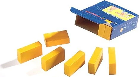 Stockmar Wachsmalblöcke Wachsmalstift zitronengelb, 12er-Pack