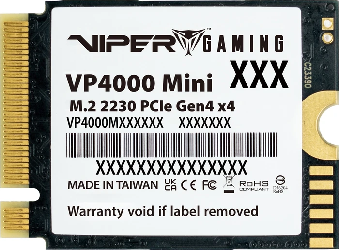 Patriot Viper VP4000 Mini 2TB, M.2 2230 / M-Key / PCIe 4.0 x4