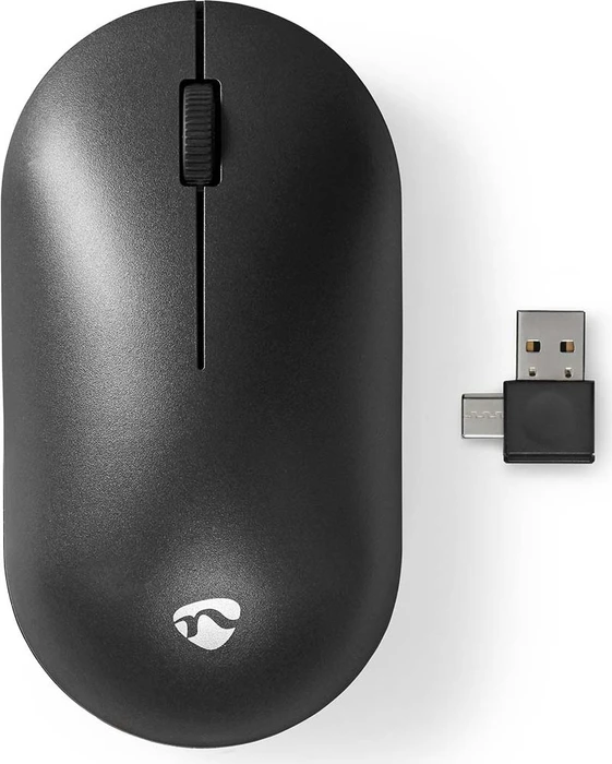 Nedis Silent Wireless Mouse, schwarz, USB