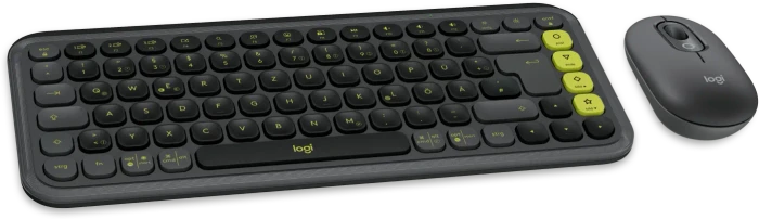Logitech POP Icon Combo, Graphite & Green, Logi Bolt, USB/Bluetooth, DE