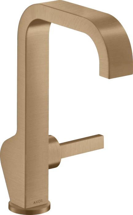 Hansgrohe Axor Citterio Waschtischmischer 190 mit Pingriff und Ablaufgarnitur brushed bronze