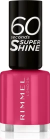 Rimmel 60 Seconds Super Shine Nagellack 323 Funtime Fuchsia, 8ml