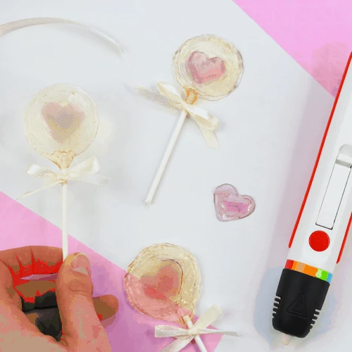 Polaroid3D Candy Play Pen, weiß/rot, 3D-Druckstift für essbare 3D-Drucke