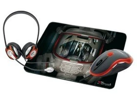 Trust GM-6400 Gamer Pack Advanced inklusive Mousepad und Headset, USB (14795)