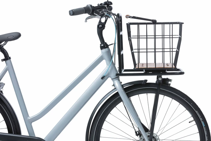 Basil Nordland Fahrradkorb black/natural