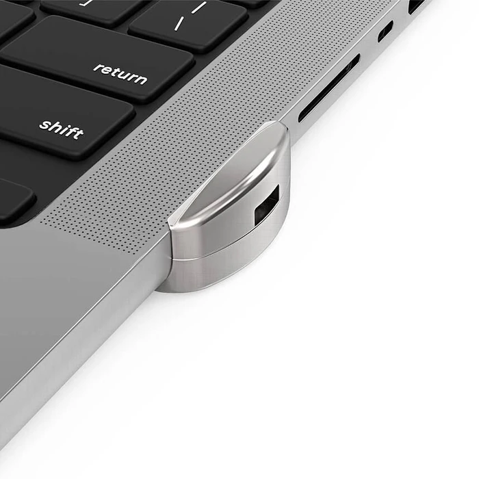 Compulocks Ledge Lock Adapter mit Sicherheitsschloss für MacBook Pro 14" (M1, M2, M3), silber/schwarz