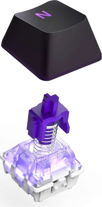 NZXT Function 2, matt schwarz, LEDs RGB, hot-swap, Swift Optical PURPLE, USB, US