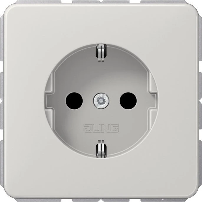 Jung Serie CD SCHUKO Steckdose Thermoplast 16A 250V, lichtgrau
