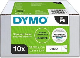 Dymo ID1 Permanent Industrial Rhino Pro Beschriftungsband, 12mm, schwarz/weiß, 10er-Pack