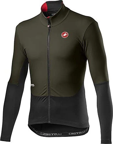 Castelli Nano Mid Wind Trikot langarm military green/light black (Herren)