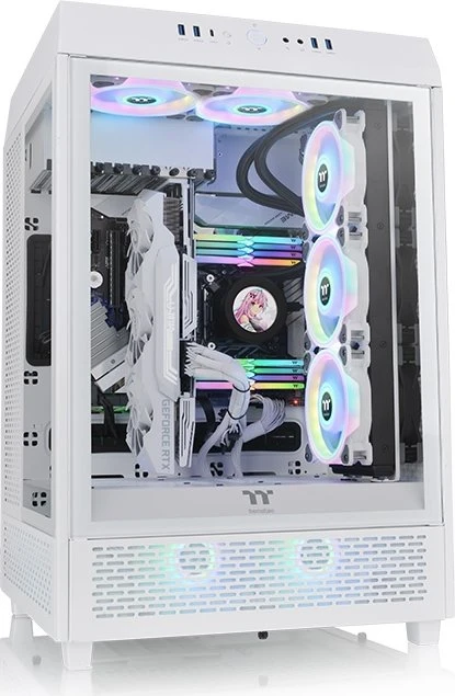 Thermaltake The Tower 500 Snow Edition, weiß, Glasfenster