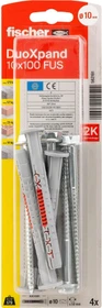fischer DuoXpand 10x120 FUS K (4) Schrauben/Dübel-Sortiment, 4 Stück