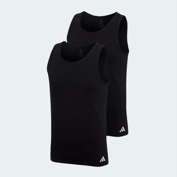 adidas Active Flex Tanktop Unterhemd, 2 Stück Shirt ärmellos schwarz (Herren)