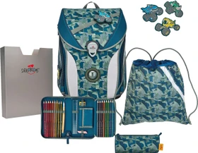 DerDieDas ErgoFlex Max Monster Truck Schultaschen-Set, 5-tlg.
