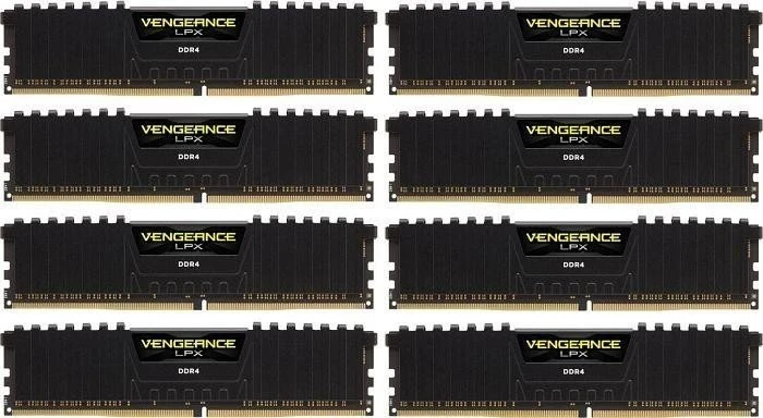 Corsair Vengeance LPX schwarz UDIMM 128GB Kit, DDR4-3000, CL16-18-18-35, 2RX8